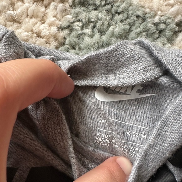 Gray Nike black logo, bodysuit, baby romper onesie - Picture 2 of 2